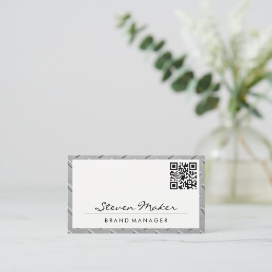 Lijst van metaal | Visitekaartje QR-code (Staand voorkant)