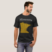 Lijst van Minnesota County's & Interstates T-shirt (Voorkant volledig)