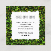 Lijst van naaldbladeren vierkante visitekaartje (Achterkant)