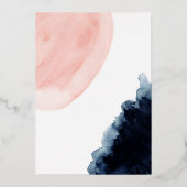 Lijst van nabestaanden en blinde geometrische virt folie uitnodiging (Achterkant)