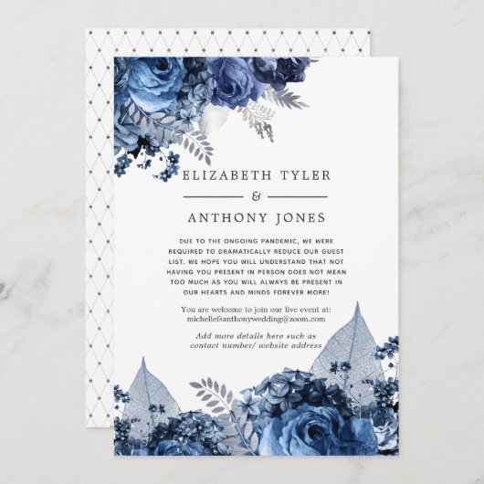 Lijst van nabestaanden, witte en zilveren weddensc aankondiging (Voorkant / Achterkant)