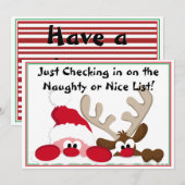 Lijst van Naughty of Nice Kaart (Voorkant / Achterkant)