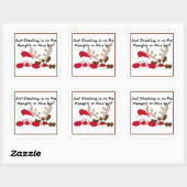 Lijst van Naughty of Nice Vierkante Sticker (Vel)