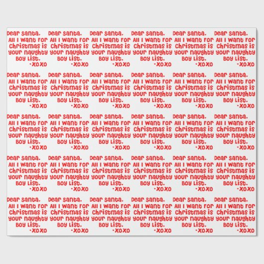 Lijst van Naughty's Cadeaupapier (Vlak)
