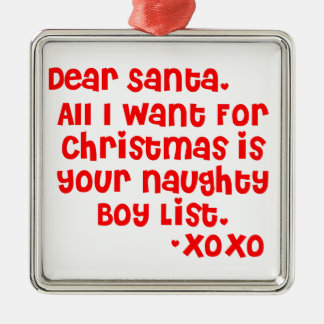 Lijst van Naughty's Metalen Ornament