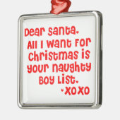 Lijst van Naughty's Metalen Ornament (Links)