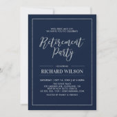 Lijst van Navy en Silver | Moderne Pensioenpartij Kaart (Voorkant)