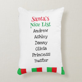 "Lijst van Nice voor de kerstman" Accent Kussen