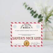 Lijst van Nice voor de kerstman Briefkaart (Staand voorkant)