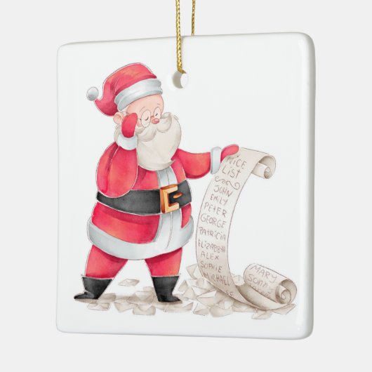 Lijst van Nice voor de kerstman Keramisch Ornament (Links)