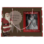 Lijst van Nice voor de kerstman met foto Large Cadeautasje (Voorkant)