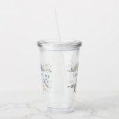 Lijst van ontdaan Floral | Elegant Roos Bridesmaid Acryl Drinkbeker (Links)