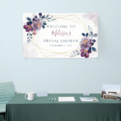 Lijst van Paars en blauw Floral Gold Spandoek (Beurs)