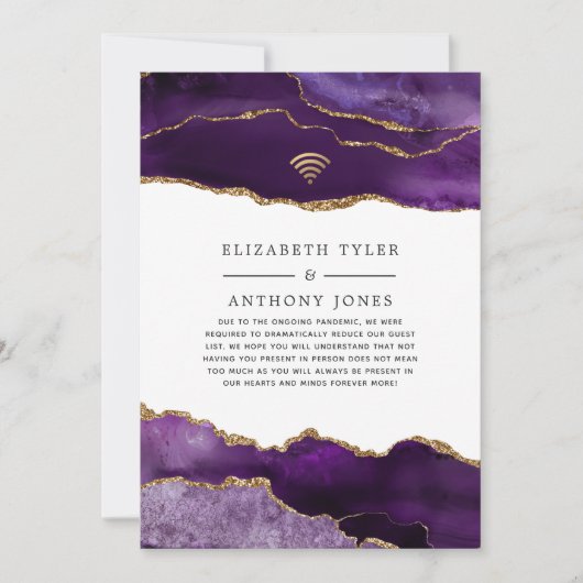 Lijst van Paarse en goudbont met verminderde weduw Aankondiging (Voorkant)