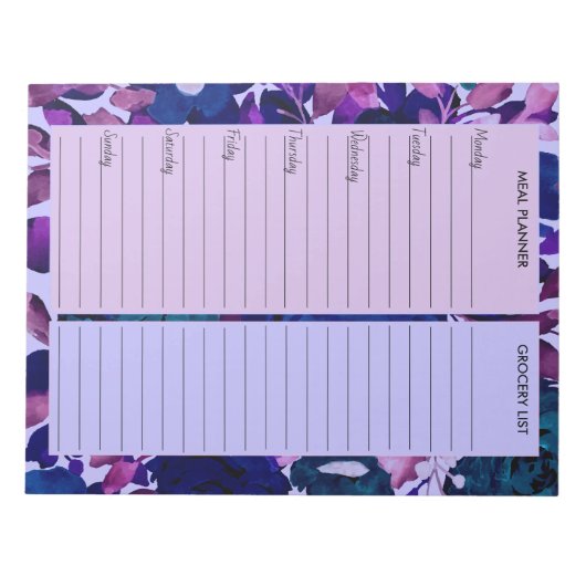 Lijst van Paarse plantgoed voor plantgoed Notitieblok (Voorkant)