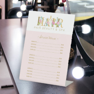 Lijst van producten van de sector Floral en roze h Reclamebord Met Voetstuk