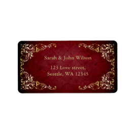 lijst van roestvrij rood goud etiket