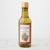 Lijst van rood leder wijn etiket (Voorkant)