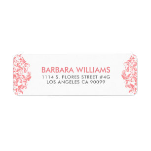 Lijst van roze Floral Lace Etiket