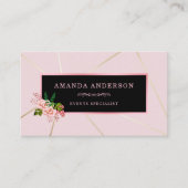 Lijst van roze Roos op het Visitekaartje Stripes (Voorkant)