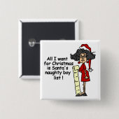 Lijst van Sinterkletters Vierkante Button 5,1 Cm (Voorkant /achterkant)