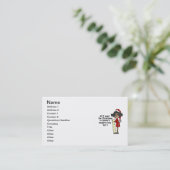 Lijst van Sinterkletters Visitekaartje (Staand voorkant)