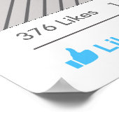 Lijst van sociale media Foto Booth Prop Poster (Hoek)