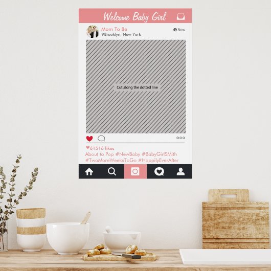 Lijst van sociale media Poster Fotobooth Prop (Keuken)