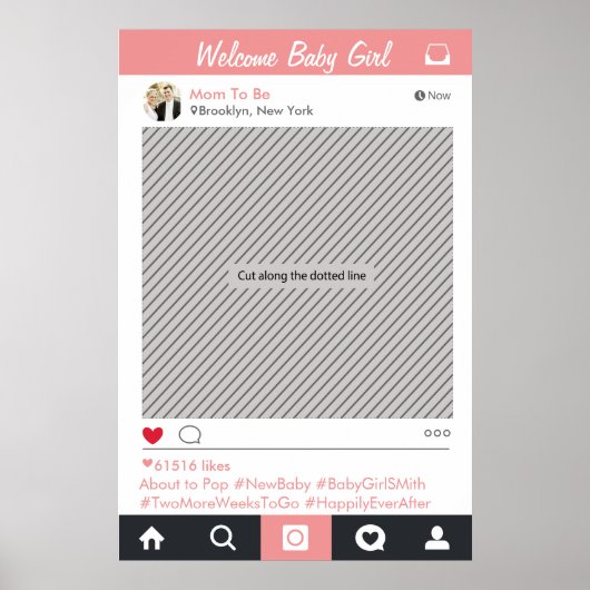 Lijst van sociale media Poster Fotobooth Prop (Voorkant)