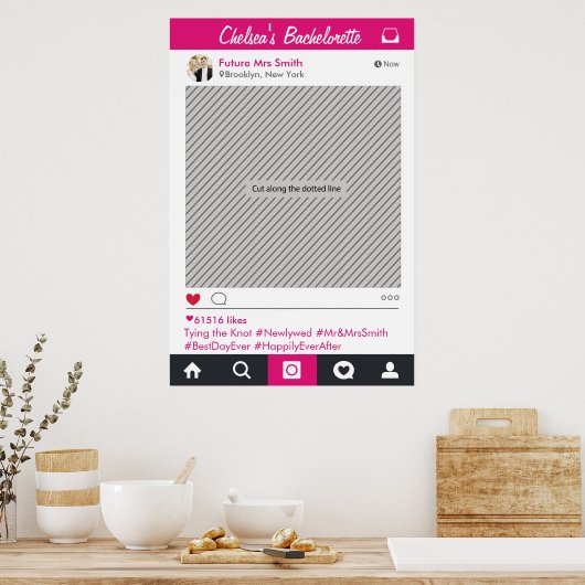 Lijst van sociale media Poster Fotobooth Prop (Keuken)