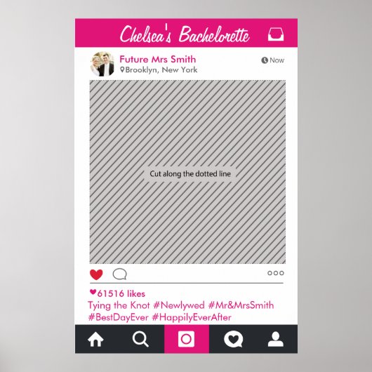 Lijst van sociale media Poster Fotobooth Prop (Voorkant)