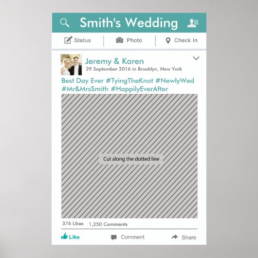 Lijst van sociale media Poster Fotobooth Prop (Voorkant)