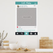 Lijst van sociale media Poster Fotobooth Prop (Keuken)