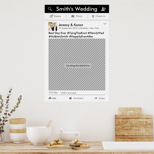 Lijst van sociale media Poster Fotobooth Prop (Keuken)