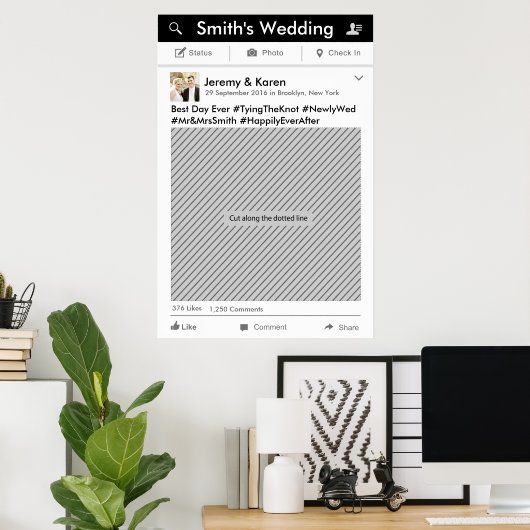 Lijst van sociale media Poster Fotobooth Prop (Thuiskantoor)