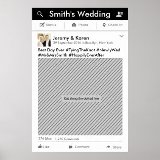 Lijst van sociale media Poster Fotobooth Prop