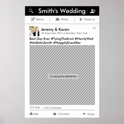 Lijst van sociale media Poster Fotobooth Prop (Voorkant)