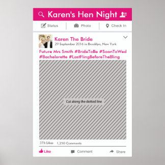 Lijst van sociale media Poster Fotobooth Prop