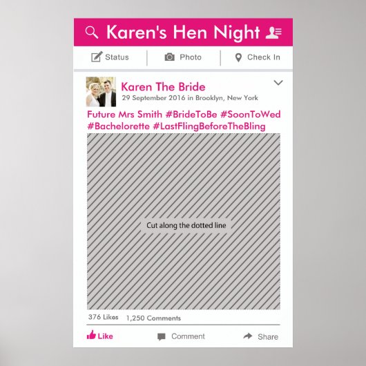 Lijst van sociale media Poster Fotobooth Prop (Voorkant)