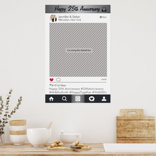 Lijst van sociale media Poster Fotobooth Prop (Keuken)