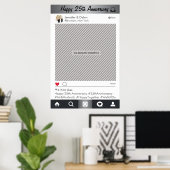 Lijst van sociale media Poster Fotobooth Prop (Thuiskantoor)