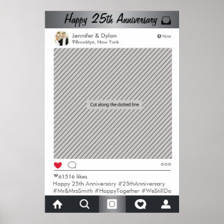 Lijst van sociale media Poster Fotobooth Prop