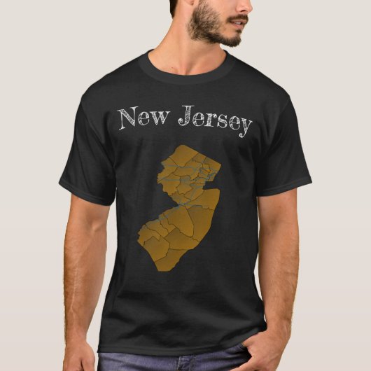 Lijst van staten in New Jersey County & Interstate T-shirt (Voorkant)