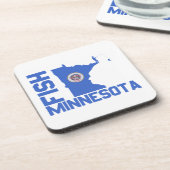 Lijst van staten van Minnesota Fish State Bier Onderzetter (Linkerzijde)