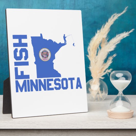 Lijst van staten van Minnesota Fish State Fotoplaat (Zijkant)
