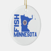 Lijst van staten van Minnesota Fish State Keramisch Ornament (Rechts)