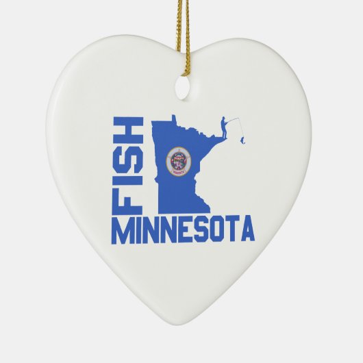 Lijst van staten van Minnesota Fish State Keramisch Ornament (Rechts)