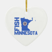 Lijst van staten van Minnesota Fish State Keramisch Ornament (Voorkant)