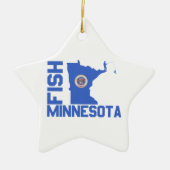Lijst van staten van Minnesota Fish State Keramisch Ornament (Voorkant)