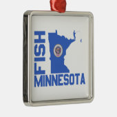 Lijst van staten van Minnesota Fish State Metalen Ornament (Rechts)